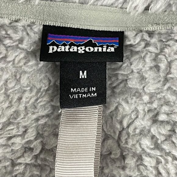 Patagonia Los Gatos Pullover Womens Medium Gray Fleece 1/4 Zip High Pile Outdoor - Picture 5 of 14